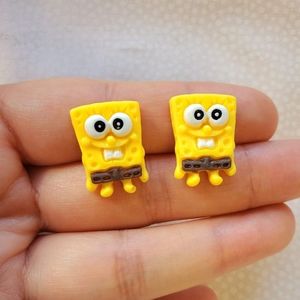 Bob spongebob earrings clay
